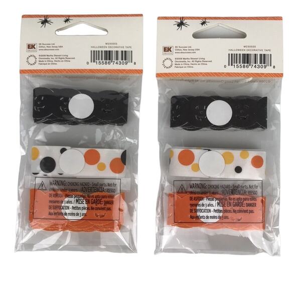 Martha Stewart Crafts Halloween Decorative Tape Jack-O-Lanterns Fall Lot of 4 - Picture 4 of 11